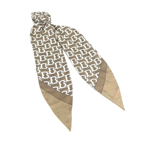BURBERRY TB logo hair accessories hair rubber Shush silk Beige/White main image 4